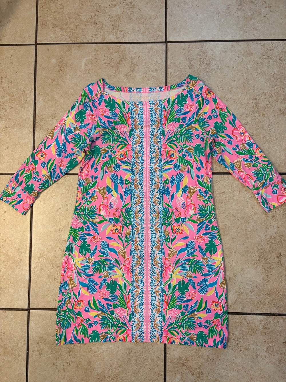 Lilly Pulitzer Sophie Dress in the Havana Pink Casa Jaguar print